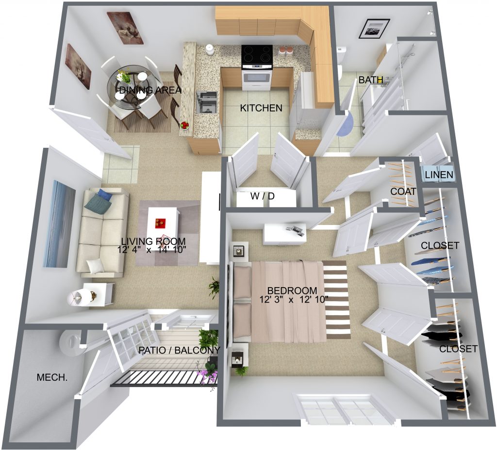 Floor Plans - Forrest Landing Apartments for rent in Newsport News VA